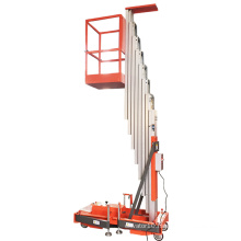 Small aluminium alloy hydraulic mast lift High Quality Single Mast Lift Aerial Work Platform Portable